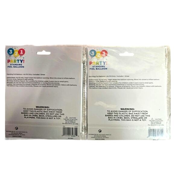 321 Party! Rainbow Cupcake Giant Standing Air Filled Foil Balloon 28.5" - 2 PK - Picture 3 of 3